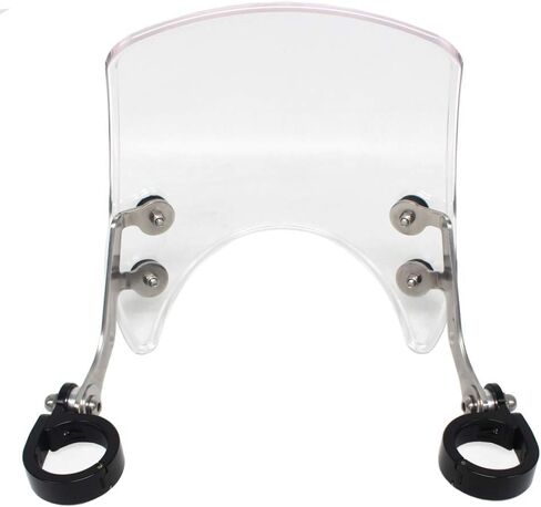 GUAIMI Windscreen 5" Round-Headlight Windshield 39-41mm Fork Mount Compatible with Harley Sportster XL 883 1200 XL48 72 Custom Cruisers (Black) in Saudi Arabia