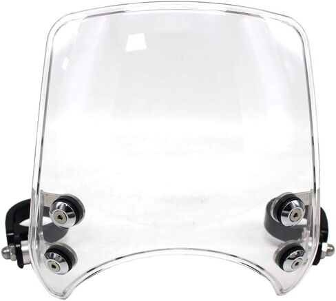 GUAIMI Windscreen 5" Round-Headlight Windshield 39-41mm Fork Mount Compatible with Harley Sportster XL 883 1200 XL48 72 Custom Cruisers (Black) in Saudi Arabia