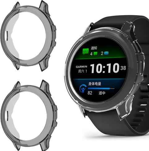 متوافق مع حافظة Garmin Venu 3S، غطاء حماية ممتص للصدمات مصنوع من مادة TPU الناعمة للغاية متوافق مع Garmin Venu 3S 41mm / Venu 3 45mm Smartwatch (Venu 3S 41mm، أسود) in Saudi Arabia