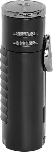 Xikar High Performance HP4 Diamond Quad Flame Cigar Lighter, in Attractive Gift Box, in-line Fuel Adjustment Wheel, Oversized Double EZ-View Fuel Windows, Matte Black in Saudi Arabia