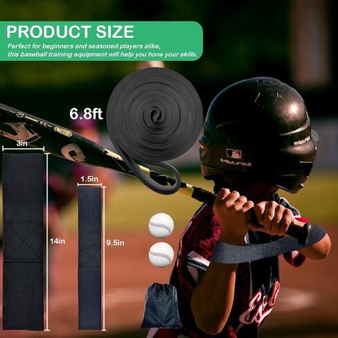 Baseball Swing Trainer Bands, Baseball Softball Resistance Bands, Arm Strength Training Equipment Exercise, Baseball Softball Swing & Pitching Training in Saudi Arabia