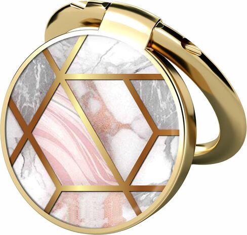 Cell Phone Ring Holder Finger Stand, Torendi Marble Kickstand Gold Metal Grip Holder for Magnetic Car Mount Compatible with iPhone 13/13 Pro/12 Pro Max/11 and All Smartphones (Geometric Marble) in Saudi Arabia