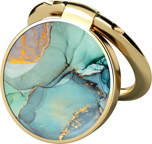 Cell Phone Ring Holder Finger Stand, Torendi Marble Kickstand Gold Metal Grip Holder for Magnetic Car Mount Compatible with iPhone 13/13 Pro/12 Pro Max/11 and All Smartphones (Geometric Marble) in Saudi Arabia