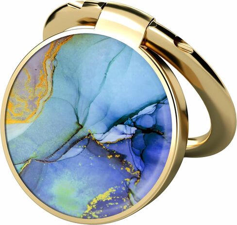 Cell Phone Ring Holder Finger Stand, Torendi Marble Kickstand Gold Metal Grip Holder for Magnetic Car Mount Compatible with iPhone 13/13 Pro/12 Pro Max/11 and All Smartphones (Geometric Marble) in Saudi Arabia