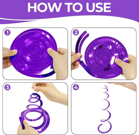 24 PCS Gold Foil Hanging Swirl, Sparkle Ceiling Hanging Decorations, Plastic Streamer Party Decorations, Swirl Decorations with Double-Swirls and Single-Swirls for Birthday, Baby Shower, Christmas in Saudi Arabia