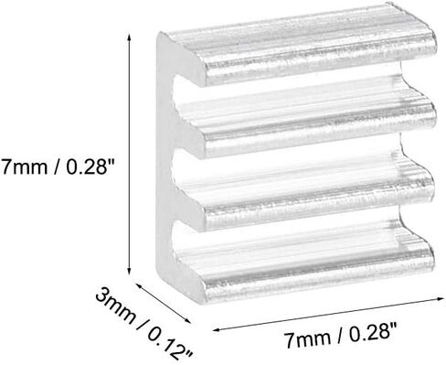 uxcell Electronics Cooler Heatsink for MOS GPU IC Chip Silver 7 x 7 x 3 mm 10pcs in Kuwait