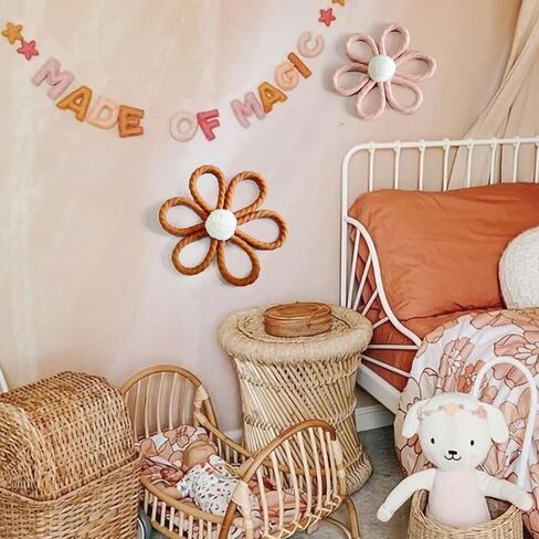 ديكور حائط على شكل زهرة الأقحوان من Ereniko Boho لغرفة نوم الفتيات وغرفة الأطفال وغرفة المعيشة وغرفة المعيشة in Kuwait