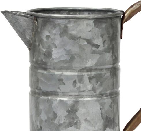 Stonebriar Decorative Antique Galvanized Metal Pitcher with Handle in Kuwait