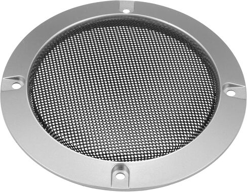 X AUTOHAUX 3" Speaker Grille Cover Mesh Trim Round Subwoofer Grille Horn Protective Guard Silver Tone Car Auto Stereo Accessories in Saudi Arabia