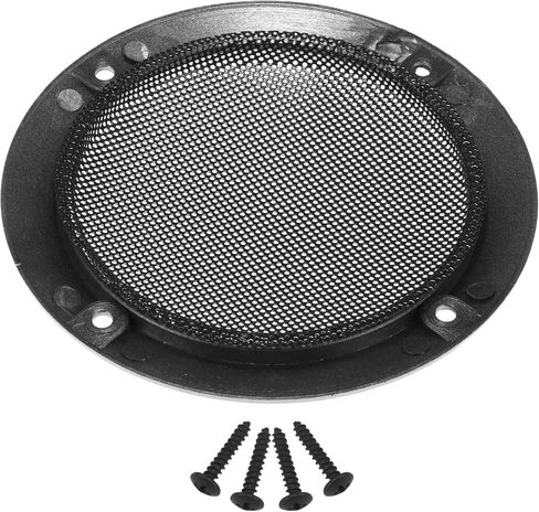 X AUTOHAUX 3" Speaker Grille Cover Mesh Trim Round Subwoofer Grille Horn Protective Guard Silver Tone Car Auto Stereo Accessories in Saudi Arabia