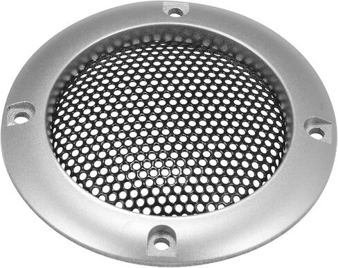 X AUTOHAUX 3" Speaker Grille Cover Mesh Trim Round Subwoofer Grille Horn Protective Guard Silver Tone Car Auto Stereo Accessories in Saudi Arabia