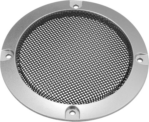 X AUTOHAUX 3" Speaker Grille Cover Mesh Trim Round Subwoofer Grille Horn Protective Guard Silver Tone Car Auto Stereo Accessories in Saudi Arabia