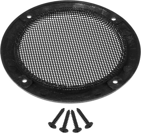 X AUTOHAUX 3" Speaker Grille Cover Mesh Trim Round Subwoofer Grille Horn Protective Guard Silver Tone Car Auto Stereo Accessories in Saudi Arabia