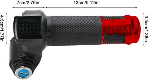 CDIYTOOL 1Pair E-Bike Throttle Grip with LCD Battery Voltage Display Key Knock, Universal Electric Bicycle Scooter Wire Twist Throttle Grip in Saudi Arabia