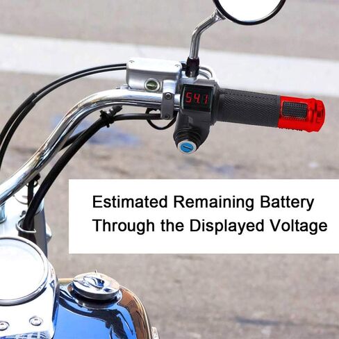 CDIYTOOL 1Pair E-Bike Throttle Grip with LCD Battery Voltage Display Key Knock, Universal Electric Bicycle Scooter Wire Twist Throttle Grip in Saudi Arabia