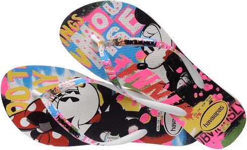 Havaianas Womens Disney Slim Stylish Minnie Mouse Flip Flop Sandal, White, Size 7/8 in Saudi Arabia