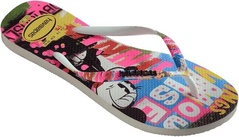 Havaianas Womens Disney Slim Stylish Minnie Mouse Flip Flop Sandal, White, Size 7/8 in Saudi Arabia