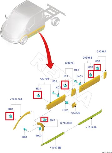 Rexka 50pcs Wheel Opening Molding Clip Retainer Compatible with Ford W716507-S300 Expedition EcoSport Transit 150 250 350 W716507S300 in Saudi Arabia