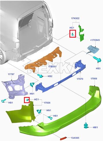 Rexka 50pcs Wheel Opening Molding Clip Retainer Compatible with Ford W716507-S300 Expedition EcoSport Transit 150 250 350 W716507S300 in Saudi Arabia