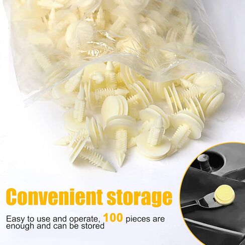 Generic مشابك السيارة لـ GM - 100 قطعة من النايلون للباب الأمامي، مشابك تثبيت للوحة GM 10153057-8mm in Kuwait