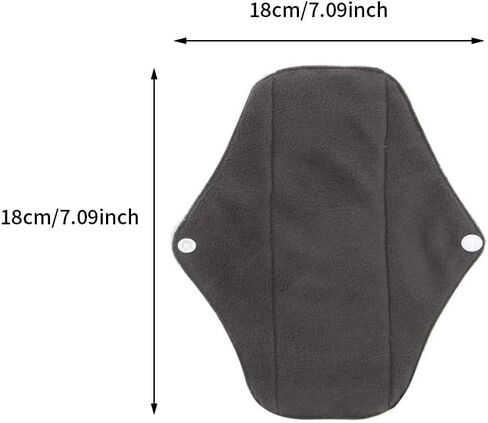 فوط الحيض القابلة لإعادة الاستخدام، بطانات اللباس الداخلي النسائية القابلة للغسل طوال الليل، وسادات قماش الخيزران، مجموعة وسادات صحية كبيرة (الحجم: 18 × 18 سم، 10 قطع) in Kuwait