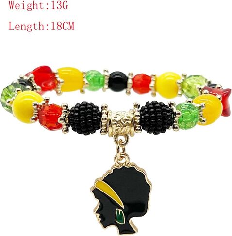 Holiday Heishi Surfer Bracelet Set for Women Girl Rainbow Pride Month Cinco De Mayo Juneteenth Independence Day Beaded Stretch Bracelet Polymer Clay Stackable Charm Bracelets Y2k Jewelry in Saudi Arabia