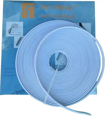 Cotton Covered Poly Polyester Boning 1/4" - 1/2" Polypropylene 12 Yard (White) in Kuwait