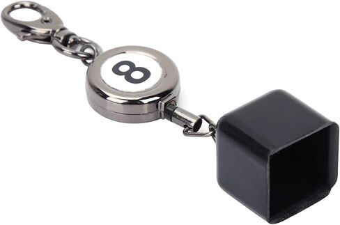 Billiards Pool Cue Chalk Holder, Portable Black Retractable Billiards Snooker Pool Cue Chalk Holder Drawing Key Ring, 1.02 x 1.02 x 5.12inch in Saudi Arabia