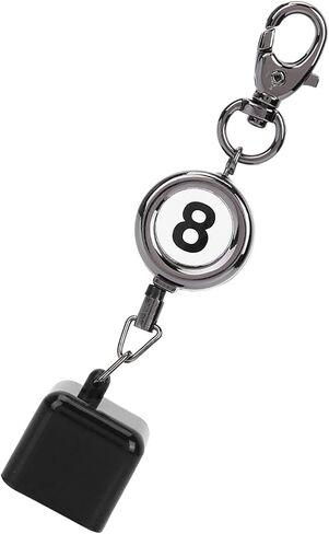 Billiards Pool Cue Chalk Holder, Portable Black Retractable Billiards Snooker Pool Cue Chalk Holder Drawing Key Ring, 1.02 x 1.02 x 5.12inch in Saudi Arabia
