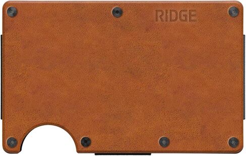 The Ridge Wallet For Men, Slim Wallet For Men - Thin as a Rail, Minimalist Aesthetics, Holds up to 12 Cards, RFID Safe, Blocks Chip Readers, Leather Wallet With Cash Strap in Saudi Arabia