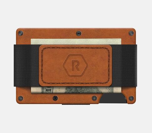 The Ridge Wallet For Men, Slim Wallet For Men - Thin as a Rail, Minimalist Aesthetics, Holds up to 12 Cards, RFID Safe, Blocks Chip Readers, Leather Wallet With Cash Strap in Saudi Arabia