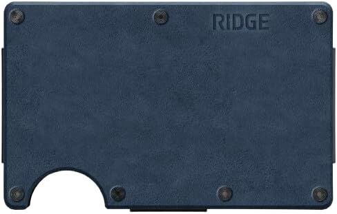 The Ridge Wallet For Men, Slim Wallet For Men - Thin as a Rail, Minimalist Aesthetics, Holds up to 12 Cards, RFID Safe, Blocks Chip Readers, Leather Wallet With Cash Strap in Saudi Arabia