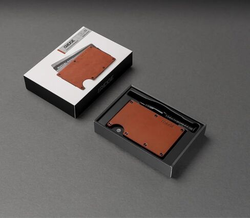 The Ridge Wallet For Men, Slim Wallet For Men - Thin as a Rail, Minimalist Aesthetics, Holds up to 12 Cards, RFID Safe, Blocks Chip Readers, Leather Wallet With Cash Strap in Saudi Arabia