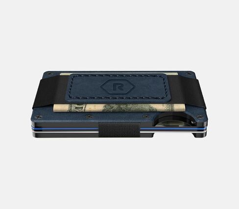 The Ridge Wallet For Men, Slim Wallet For Men - Thin as a Rail, Minimalist Aesthetics, Holds up to 12 Cards, RFID Safe, Blocks Chip Readers, Leather Wallet With Cash Strap in Saudi Arabia