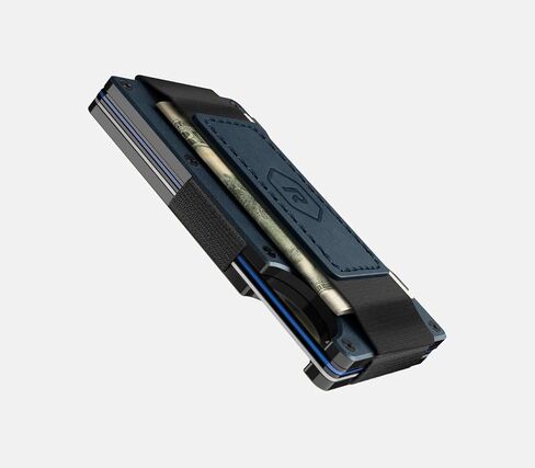 The Ridge Wallet For Men, Slim Wallet For Men - Thin as a Rail, Minimalist Aesthetics, Holds up to 12 Cards, RFID Safe, Blocks Chip Readers, Leather Wallet With Cash Strap in Saudi Arabia
