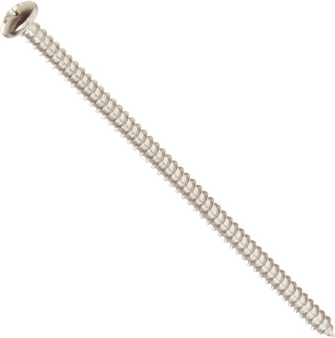Small Parts 0856APP188 18-8 Stainless Steel Sheet Metal Screw, Plain Finish, Pan Head, Phillips Drive, Type A, #8-15 Thread Size, 3-1/2" Length (Pack of 10) in Saudi Arabia