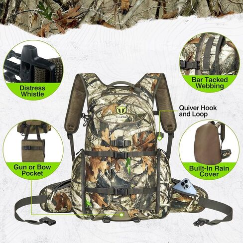 TIDEWE Hunting Clothes (Next Camo G2, 2XL) & Hunting Backpack in Kuwait
