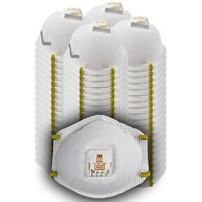 3M 8511 Particulate Disposable Respirator, N95, Pack of 80, Cool Comfort and Fewer Pressure Points with Dual Point Attachment for Grinding, Sanding, Sawing, Sweeping, Dust, Smoke