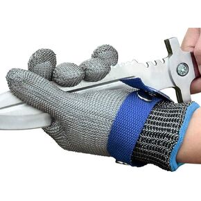 Schwer SlicePro ANSI A9 Cut Resistant Glove PR1706, Stainless Steel Mesh Metal Glove, Food Grade for Kitchen Cooking, Butcher Meat Cutting, Oyster Shucking, Mandoline, Fishing (M, 1 PCS)