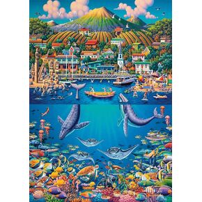 Buffalo Games - Dowdle - Kona - 300 Piece Jigsaw Puzzle for Adults Challenging Puzzle Perfect for Game Nights - Finished Puzzle Size is 21.25 x 15.00