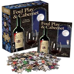 Bepuzzled Classic Mystery Jigsaw Puzzle - Foul Play & Cabernet, Red