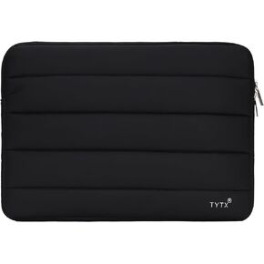 TYTX Puffy Laptop Sleeve 13-14 Inch Compatible for MacBook Air MacBook Pro 13 Inch 14 Inch M2 M1, iPad Pro 12.9, Black