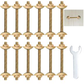 13 Pcs Furniture Fastening Connectors with Wrench,Countertop Connector,Table Top Fasteners for Butcher Blocks, Tables, and Bed Frames with Bolt and Nut Hardware, Draw Bolts, and Miter Bolts