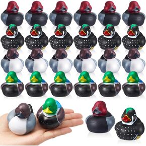 DEEKIN 24 Pcs Family Mallard Rubber Duck 2 Inch Cool Floating Decoy Rubber Ducks Adorable Soft Bathtub Decoy Bath Toys for Ducky Birthday Gift Nature Birds Lovers Cruise Party Duck Hunting Decoration