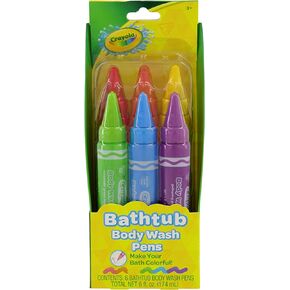 Crayola Taste Beauty Bathtub Bodywash Pens, Kids’ Bath Toys per Pack (6), Adult Supervision Recommended