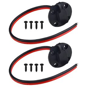 WMYCONGCONG 2 PCS SAE Power Socket Sidewall Port SAE Quick Disconnect Panel Mount Power Cable with Cap for Battery Charger