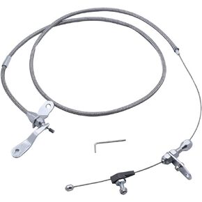Stainless Braided Cable Transmission Kick Down Cable Compatible for Ford C4 C-4