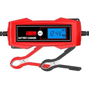 BIG RED TAM4DVLR Torin Portable 6V and 12V, 2/4-Amp Trickle Charger/Battery Maintaince: Fully-Auto Smart Battery Charger, Battery Desulfator with Temperature Compensation