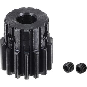 uxcell 6mm Bore 15T Mod 1 Pinion Gear 15# Steel Spur Diff Differential Pinion Gear Motor Gear, for RC Car
