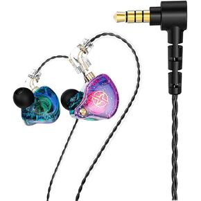 DX2 in-Ear Earphone HiFi in-Ear Earphone Earbud with New 10mm Composite Magnetic Dynamic Driver in Ear Monitor Earbuds(No Mic,Purple) in Kuwait
